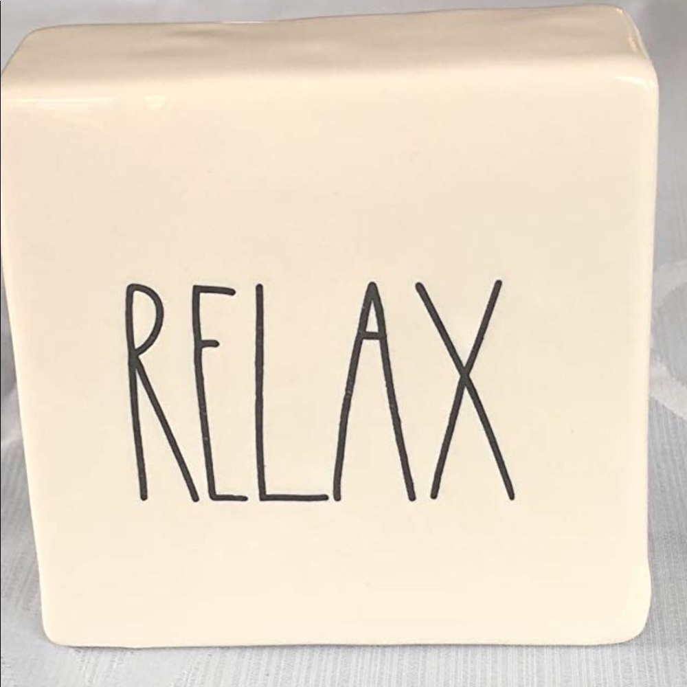 Rae Dunn Relax Pause Decor